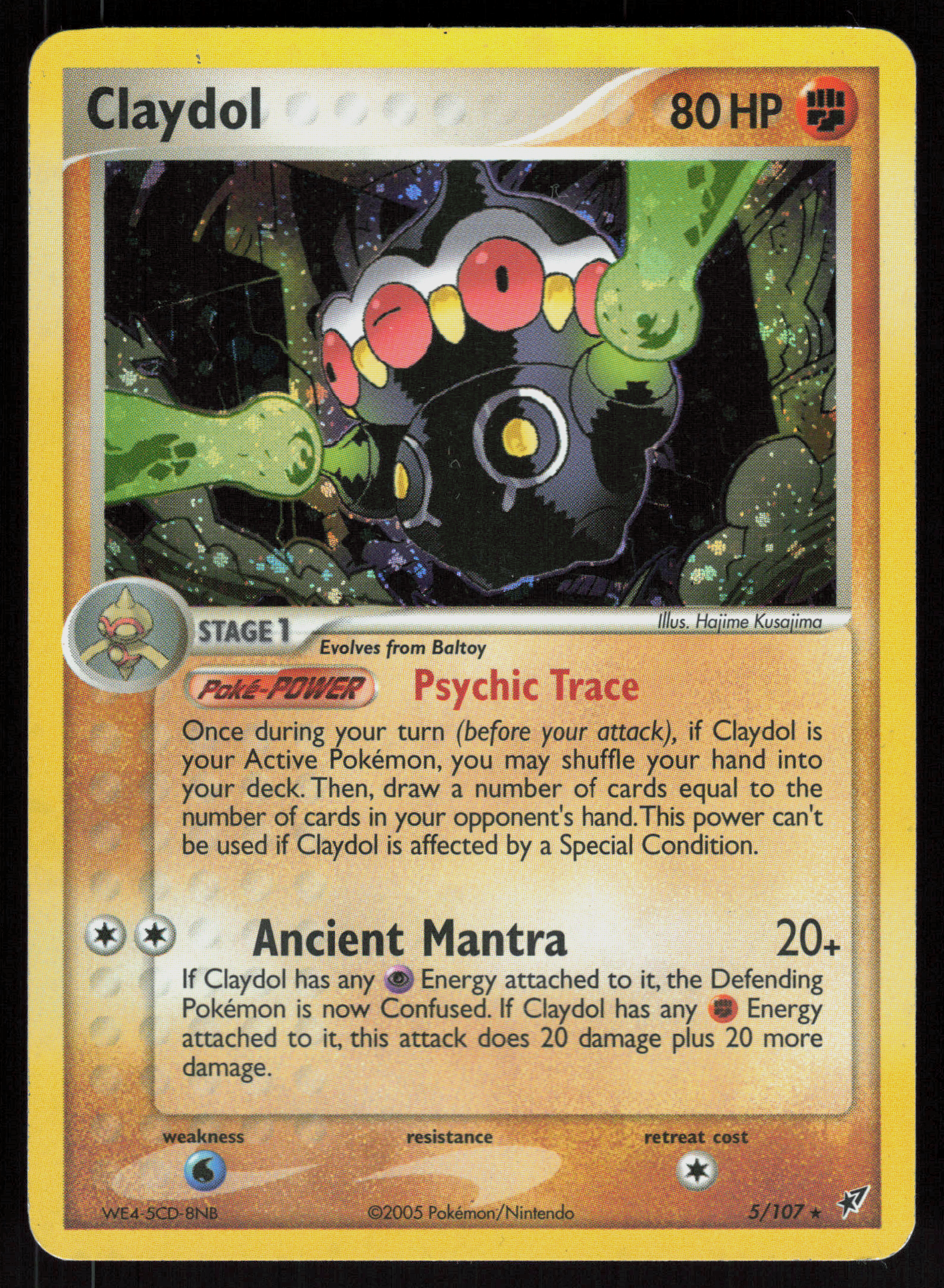 Pokemon Claydol 5/107 Deoxys Holo Rare Lightly Played