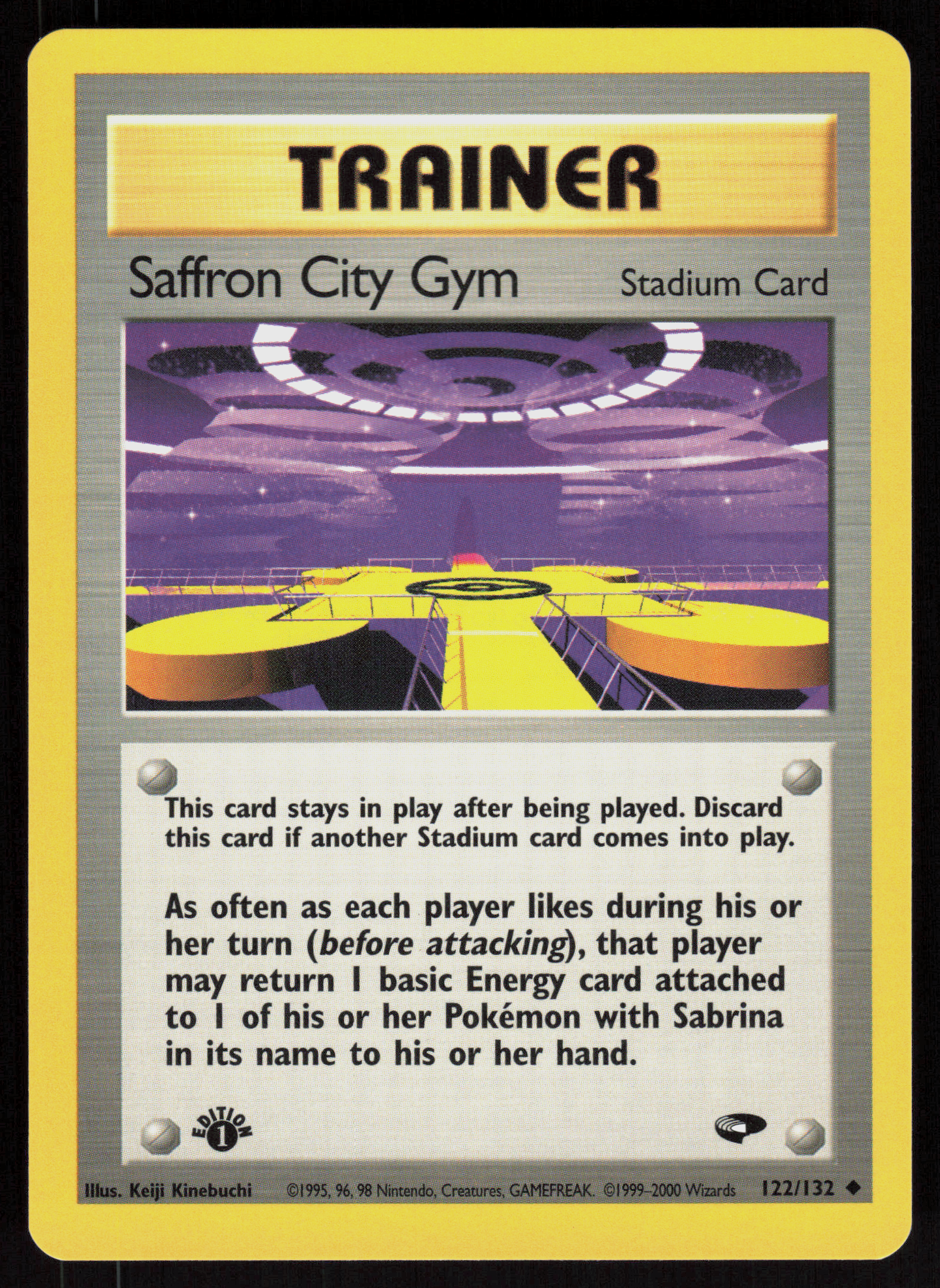 Pokemon Saffron City Gym 122/132 Gym Challenge Uncommon 1st Edition Near Mint