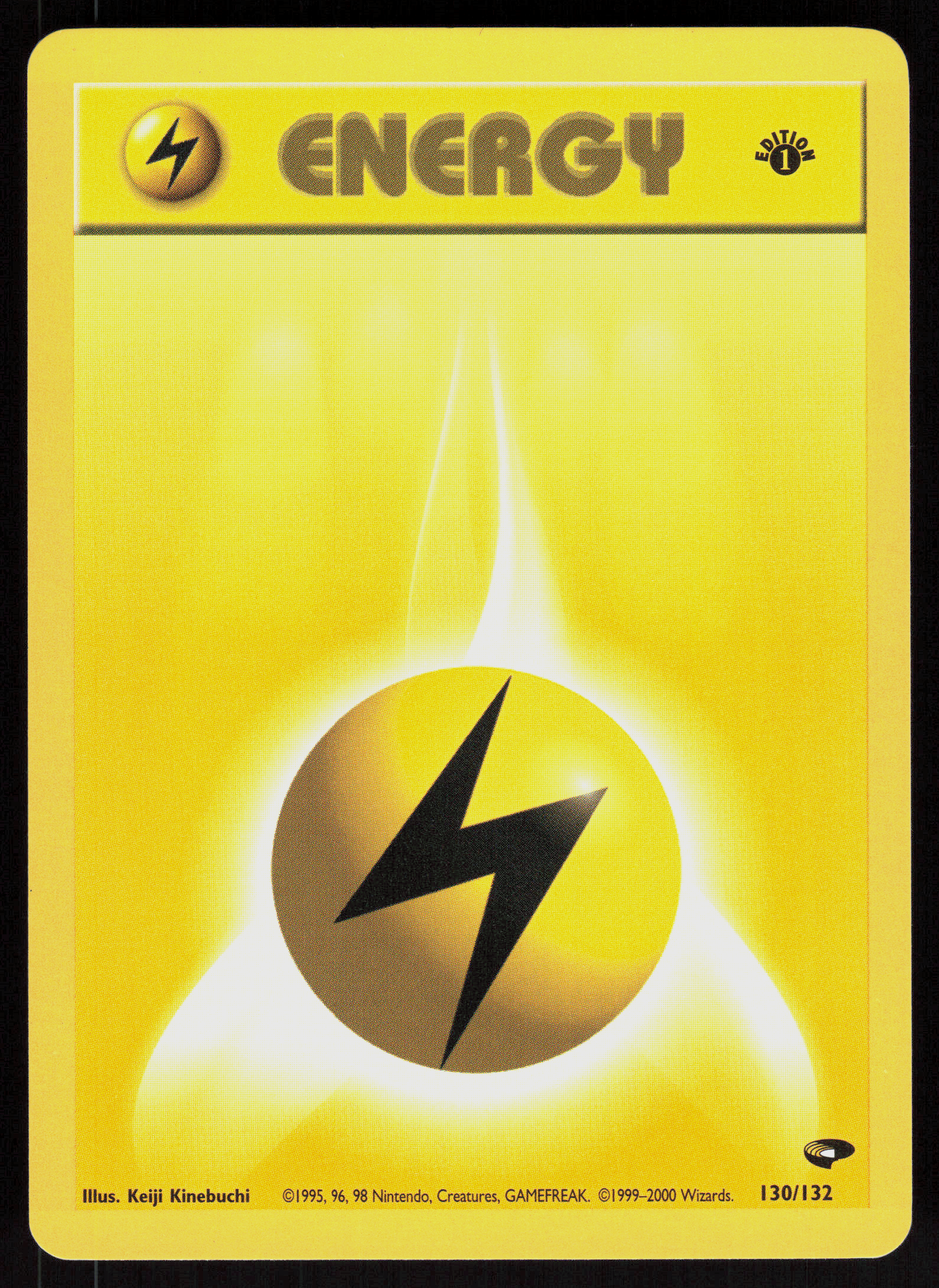 Pokemon Lightning Energy 130/132 Gym Challenge 1st Edition Near Mint