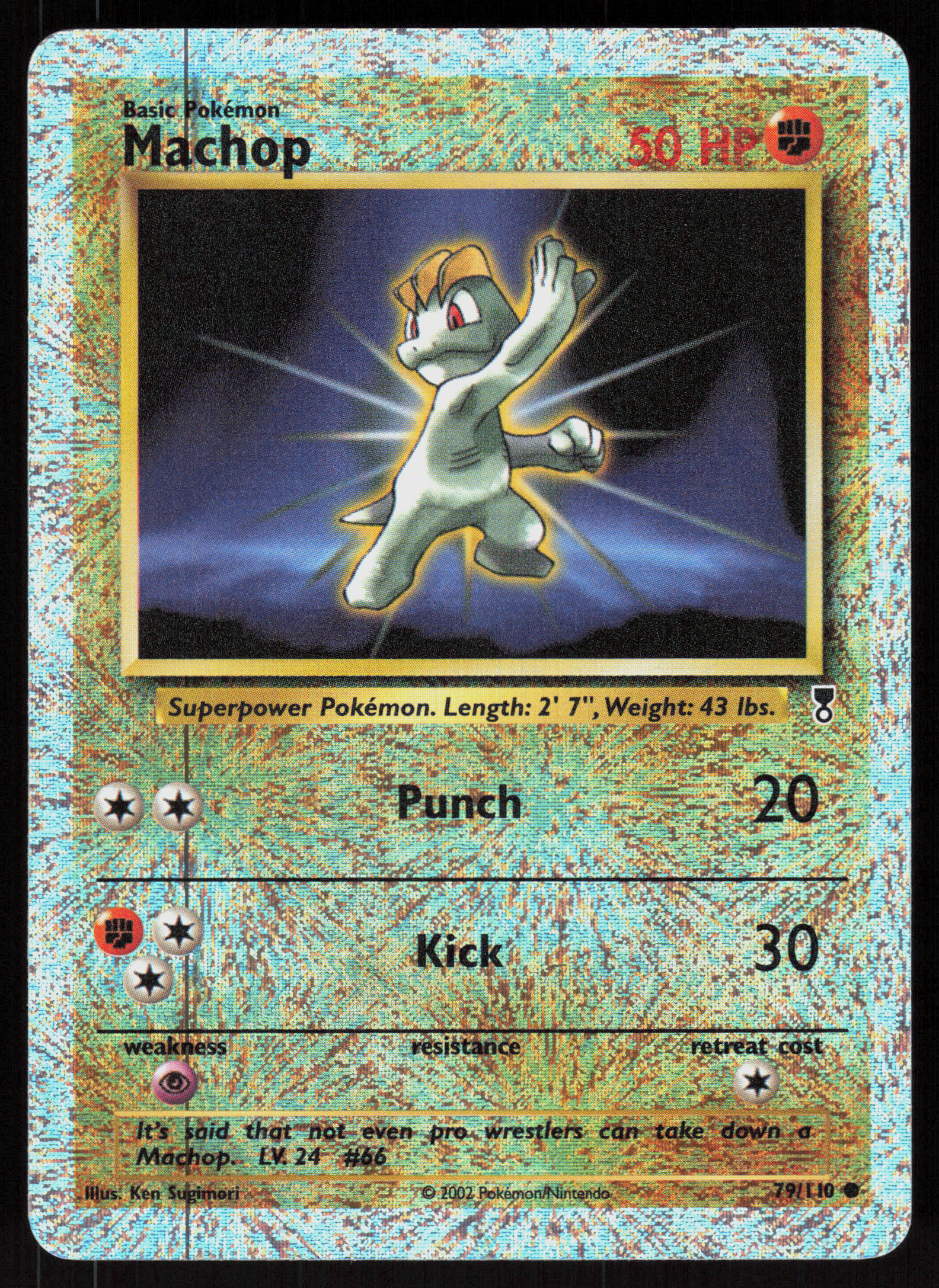 Pokemon Machop 79/110 Legendary Collection Reverse Holo Lightly Played
