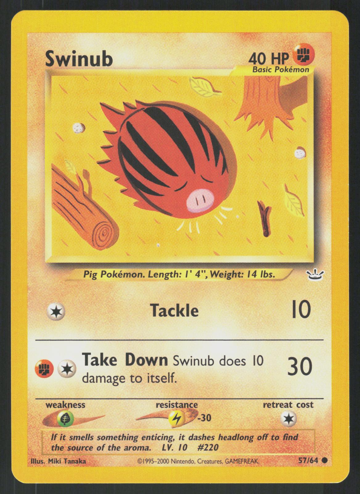 Pokemon Swinub 57/64 Neo Revelation Common Near Mint