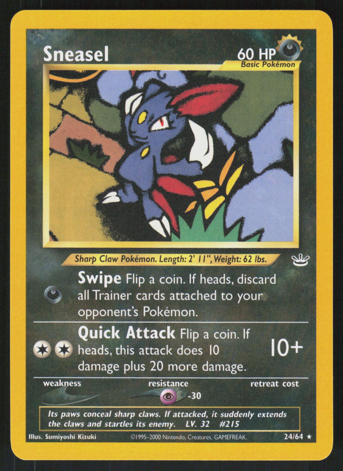 Pokemon Sneasel 24/64 Neo Revelation Rare Near Mint