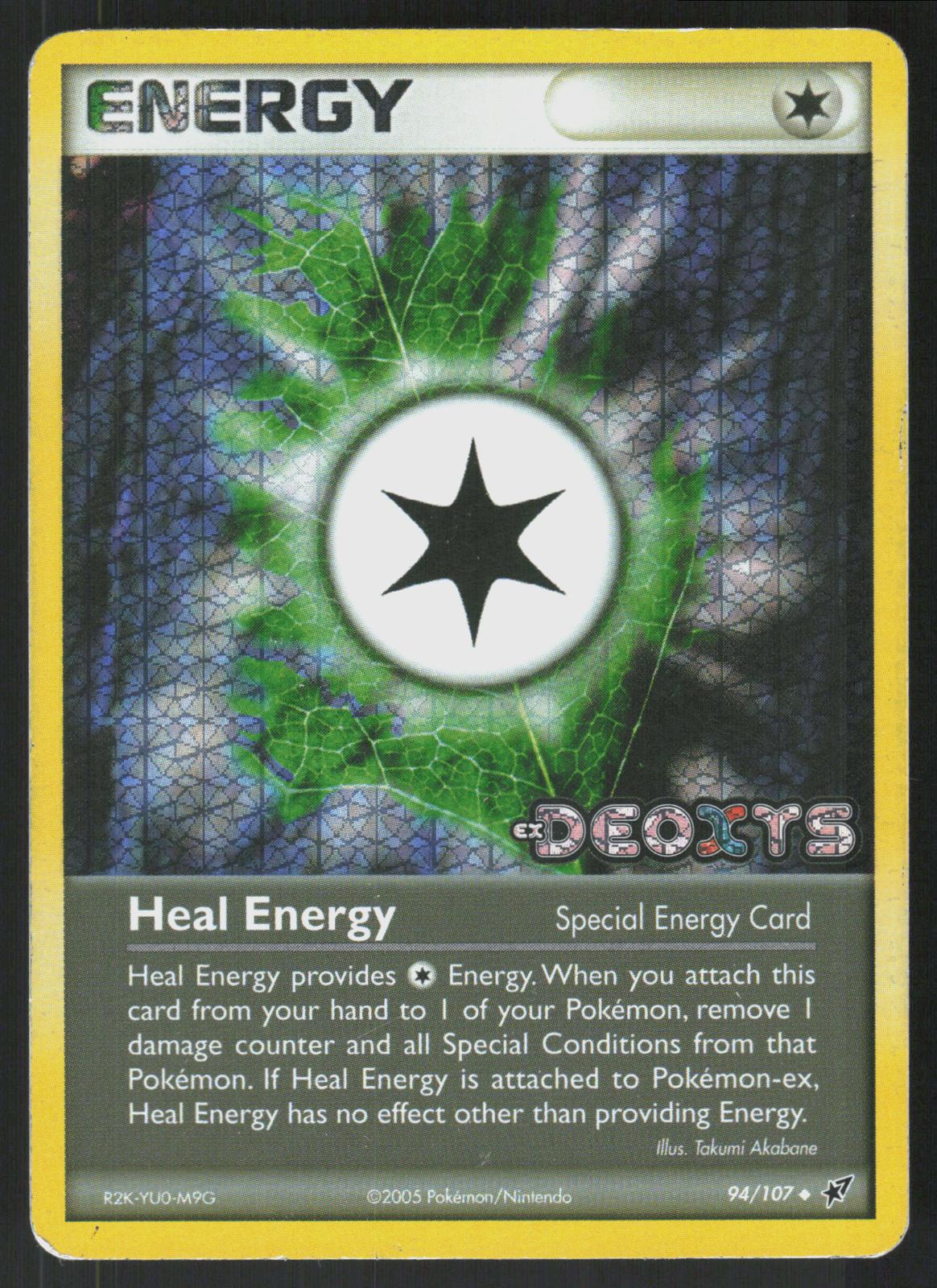 Pokemon Heal Energy 94/107 Deoxys Uncommon Reverse Holo Moderately Played