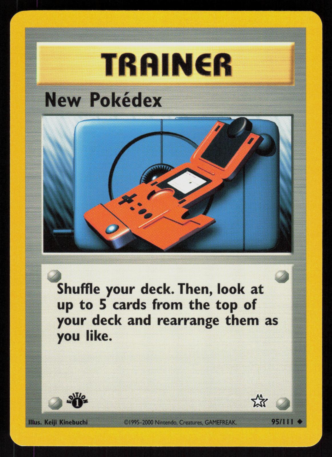 Pokemon New Pokedex 95/111 Neo Genesis Uncommon 1st Edition Near Mint