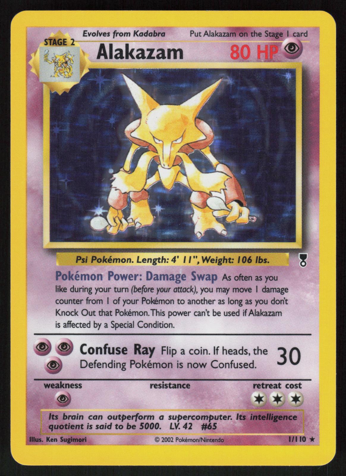 Pokemon Alakazam 1/110 Legendary Collection Holo Rare Near Mint