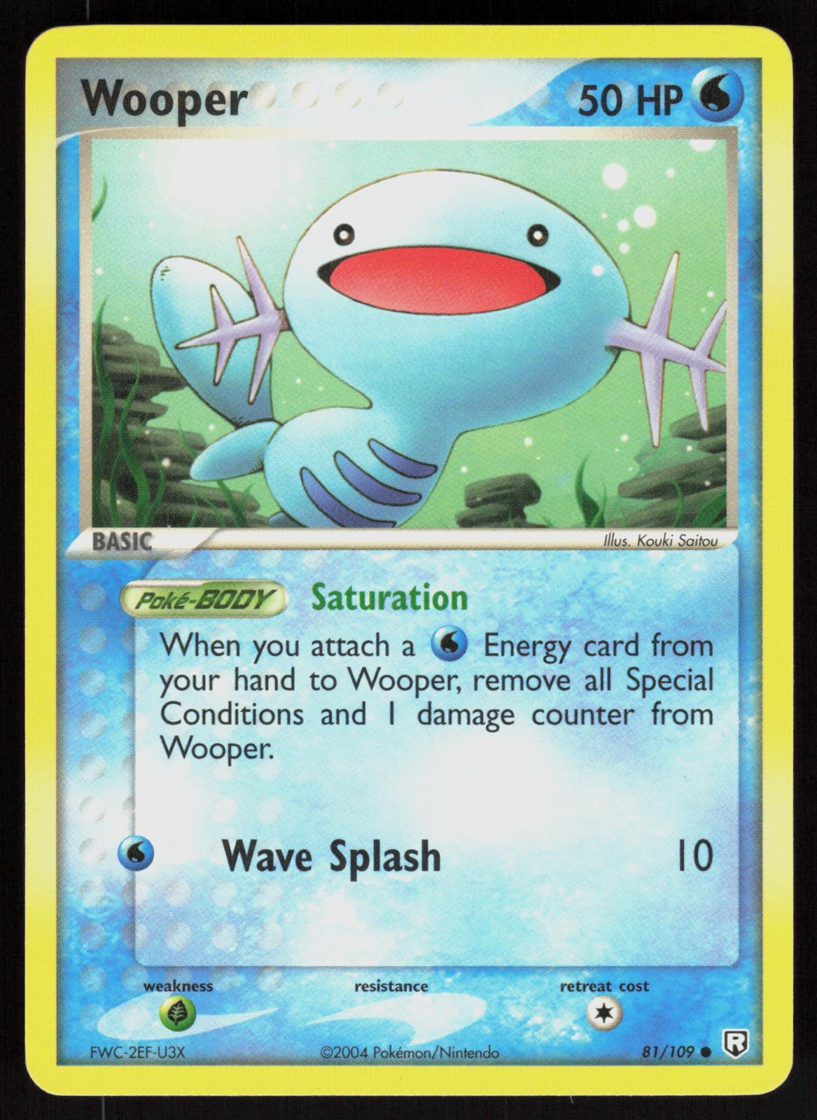 Pokemon Wooper 81/109 Team Rocket Returns Common Near Mint