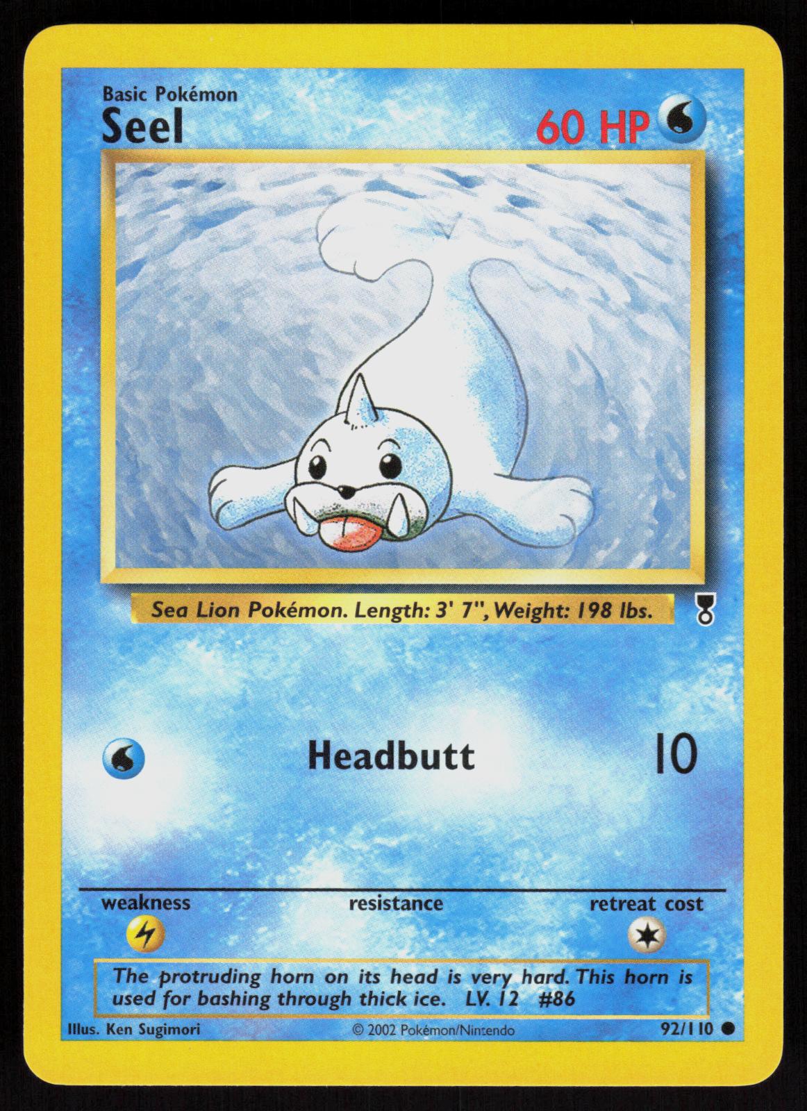 Pokemon Seel 92/110 Legendary Collection Common Near Mint
