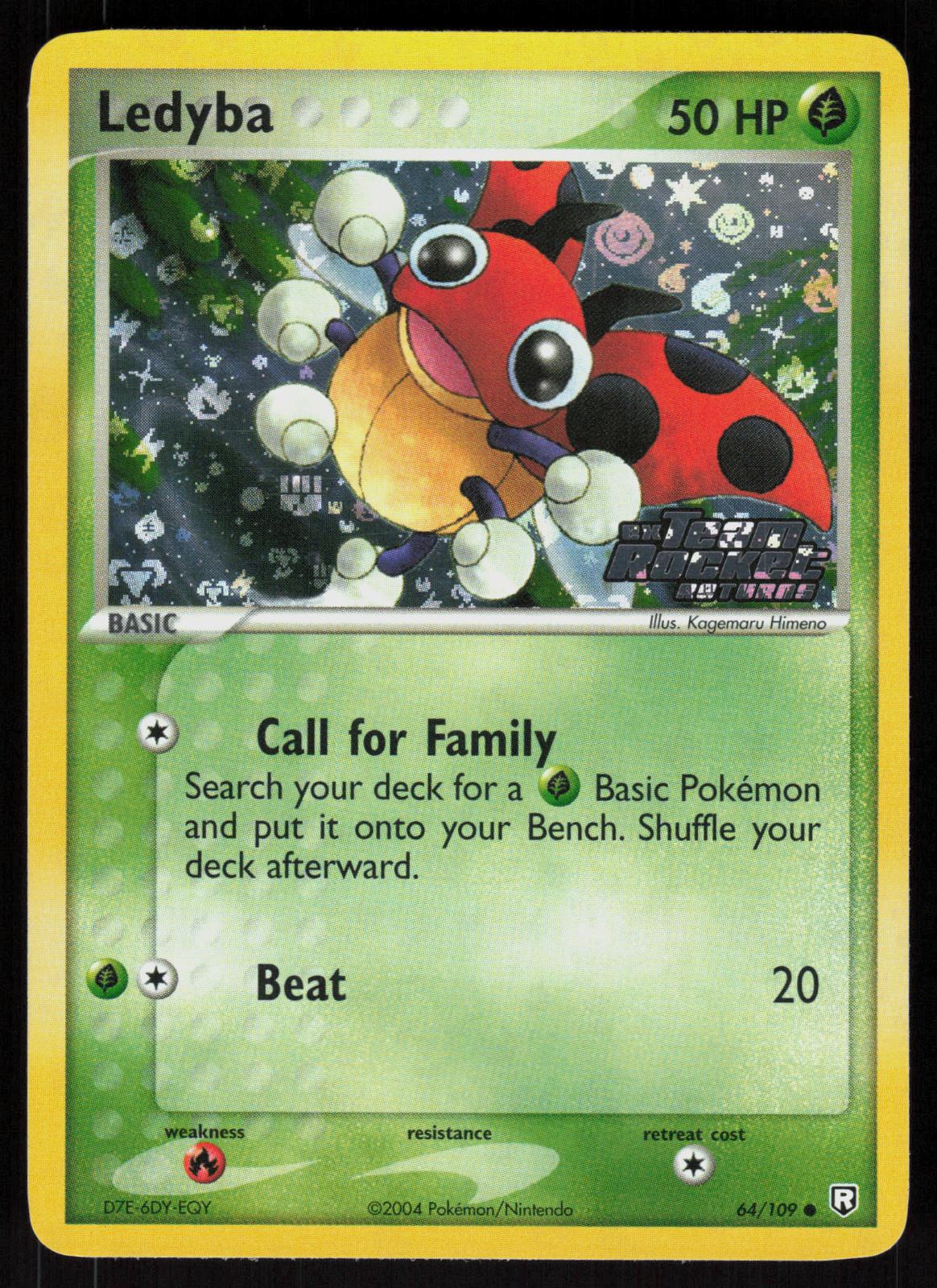 Pokemon Ledyba 64/109 Team Rocket Returns Common Reverse Holo Near Mint
