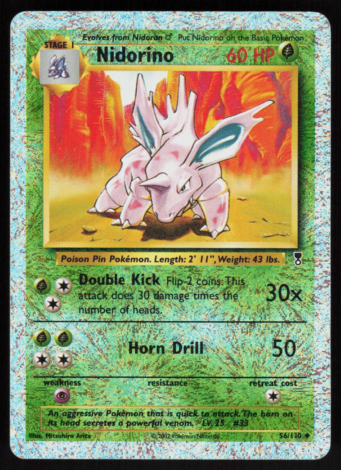Pokemon Nidorino 56/110 Legendary Collection Reverse Holo Lightly Played