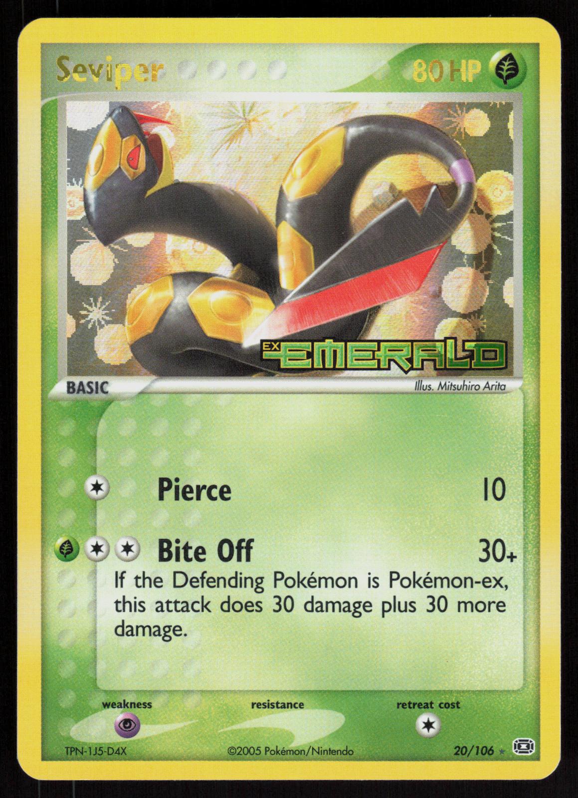 Pokemon Seviper 20/106 Emerald Rare Reverse Holo Near Mint
