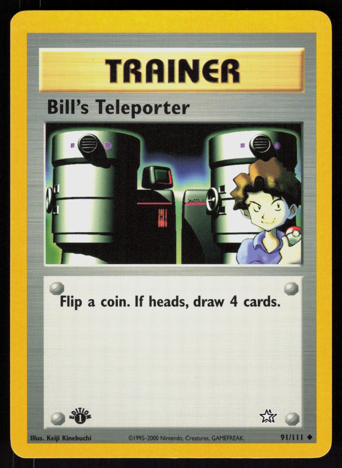 Pokemon Bill's Teleporter 91/111 Neo Genesis Uncommon 1st Edition Near Mint