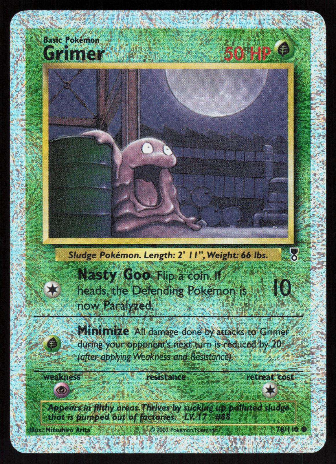 Pokemon Grimer 78/110 Legendary Collection Reverse Holo Moderately Played