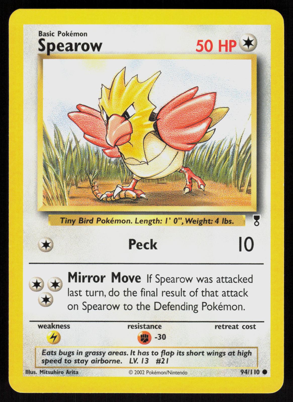 Pokemon Spearow 94/110 Legendary Collection Common Near Mint