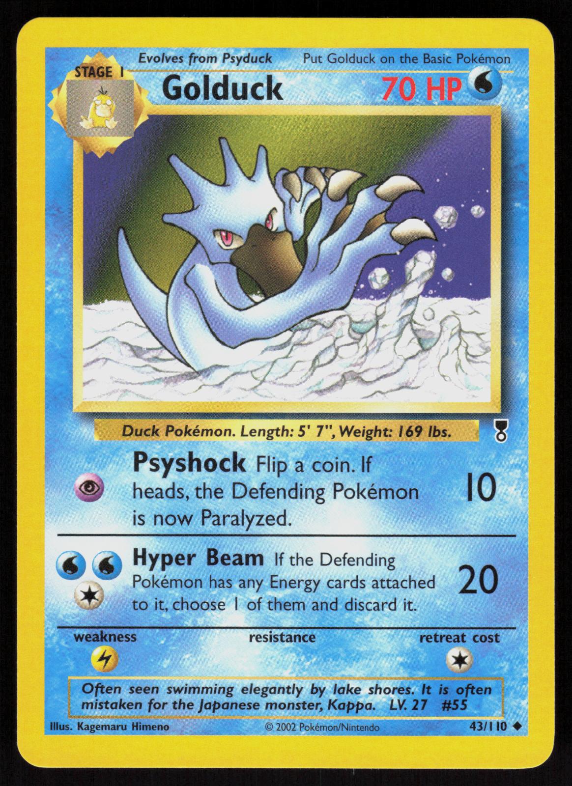 Pokemon Golduck 43/110 Legendary Collection Uncommon Near Mint