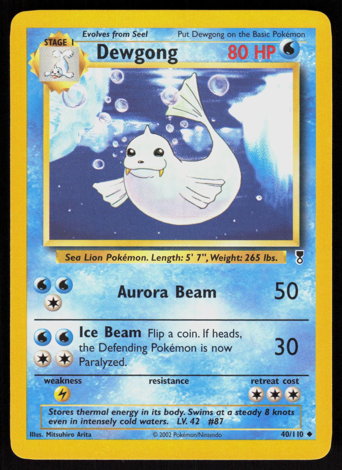 Pokemon Dewgong 40/110 Legendary Collection Uncommon Near Mint