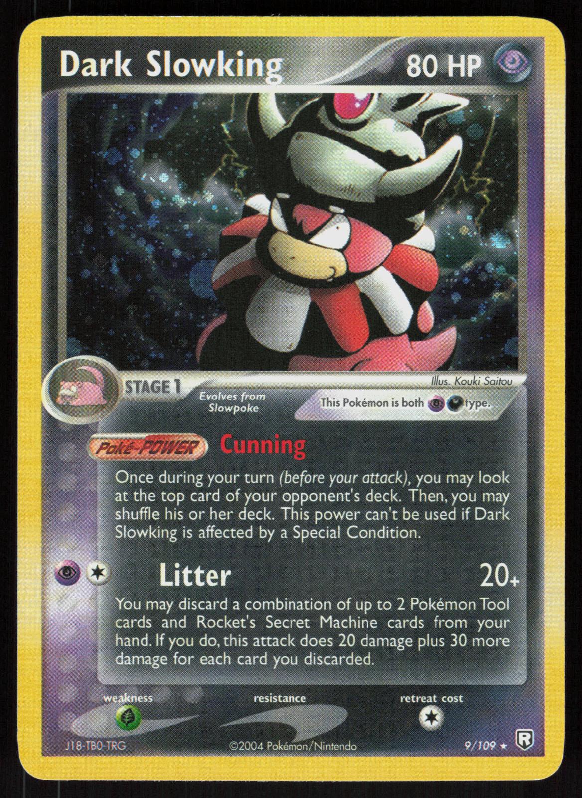 Pokemon Dark Slowking 9/109 Team Rocket Returns Holo Rare Near Mint