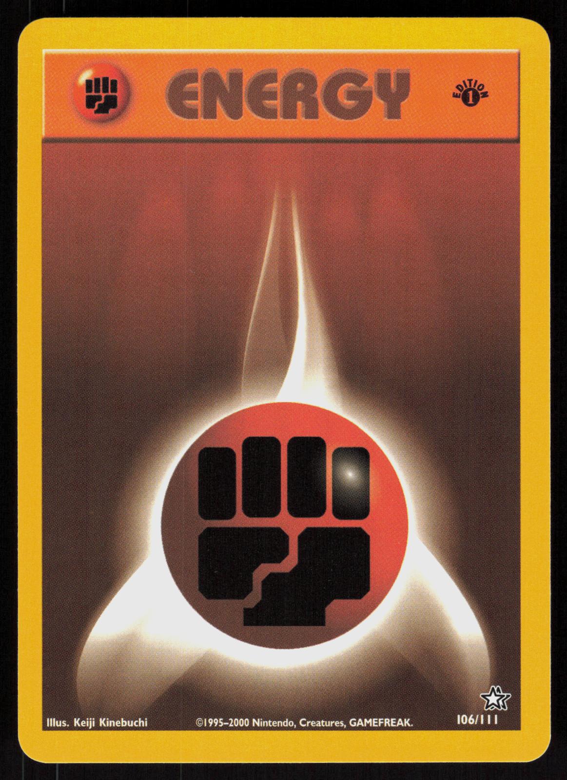 Pokemon Fighting Energy 106/111 Neo Genesis 1st Edition Near Mint