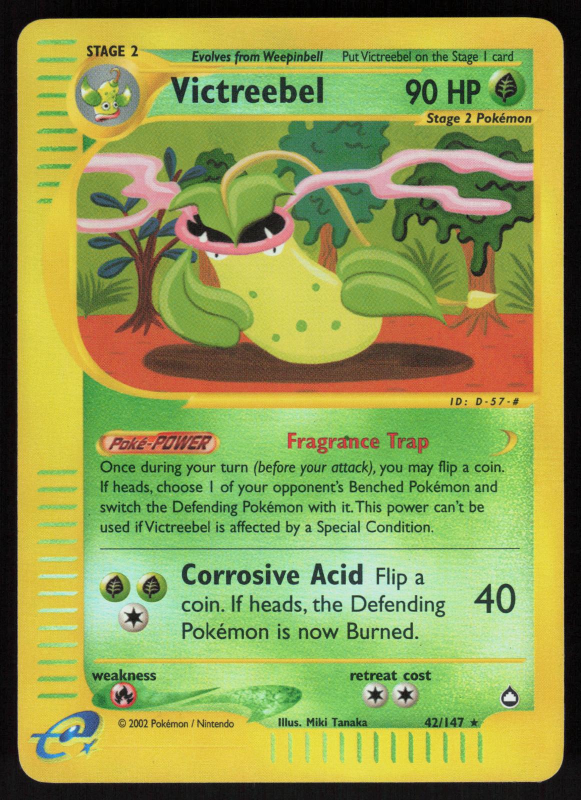Pokemon Victreebel 42/167 Aquapolis Rare Reverse Holo Near Mint