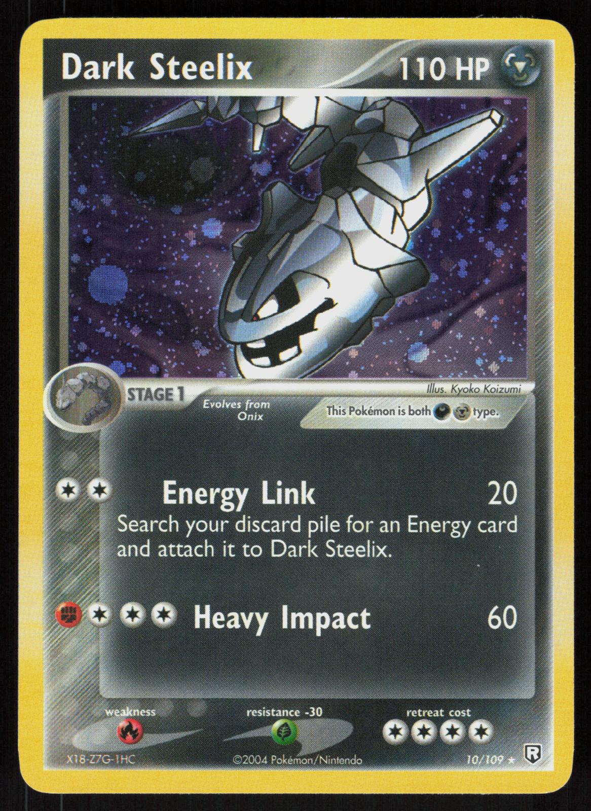 Pokemon Dark Steelix 10/109 Team Rocket Returns Holo Rare Near Mint