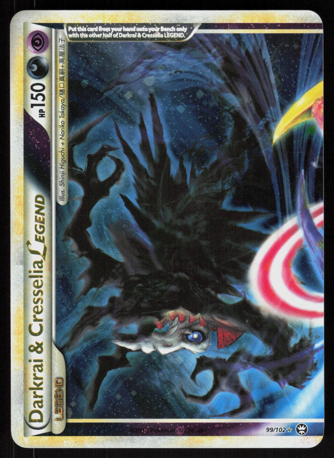 Pokemon Darkrai & Cresselia LEGEND 99/102 HGSS Triumphant LEGEND Lightly Played