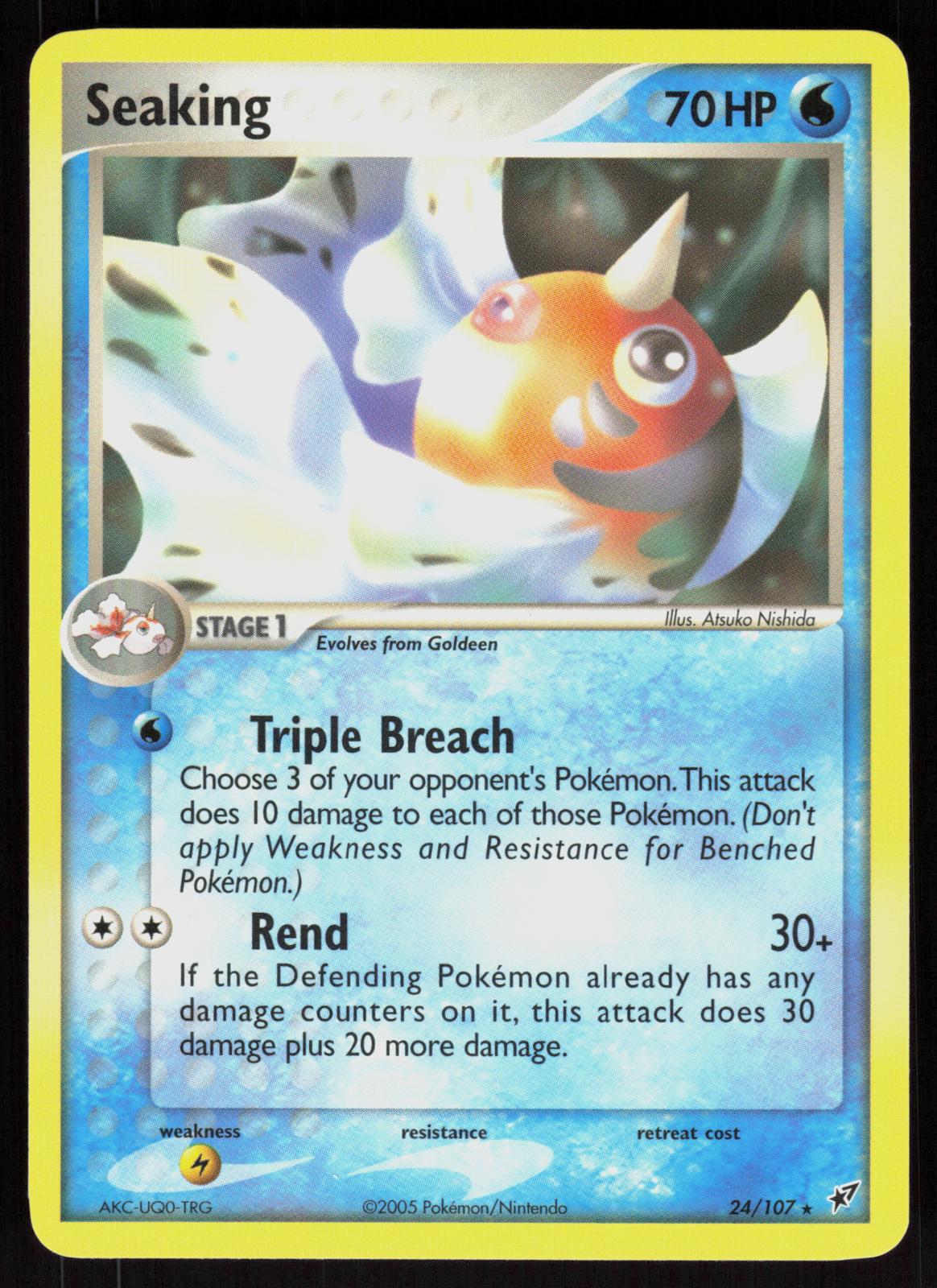Pokemon Seaking 24/107 Deoxys Rare Near Mint