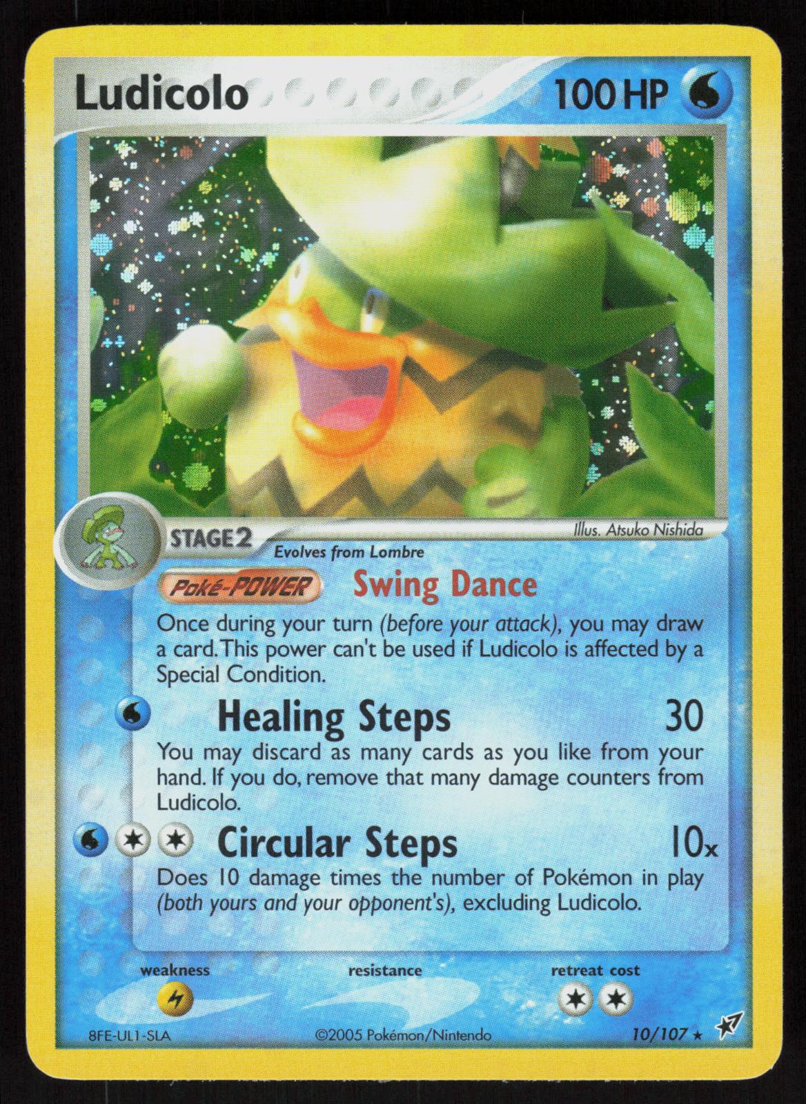 Pokemon Ludicolo 10/107 Deoxys Holo Rare Near Mint
