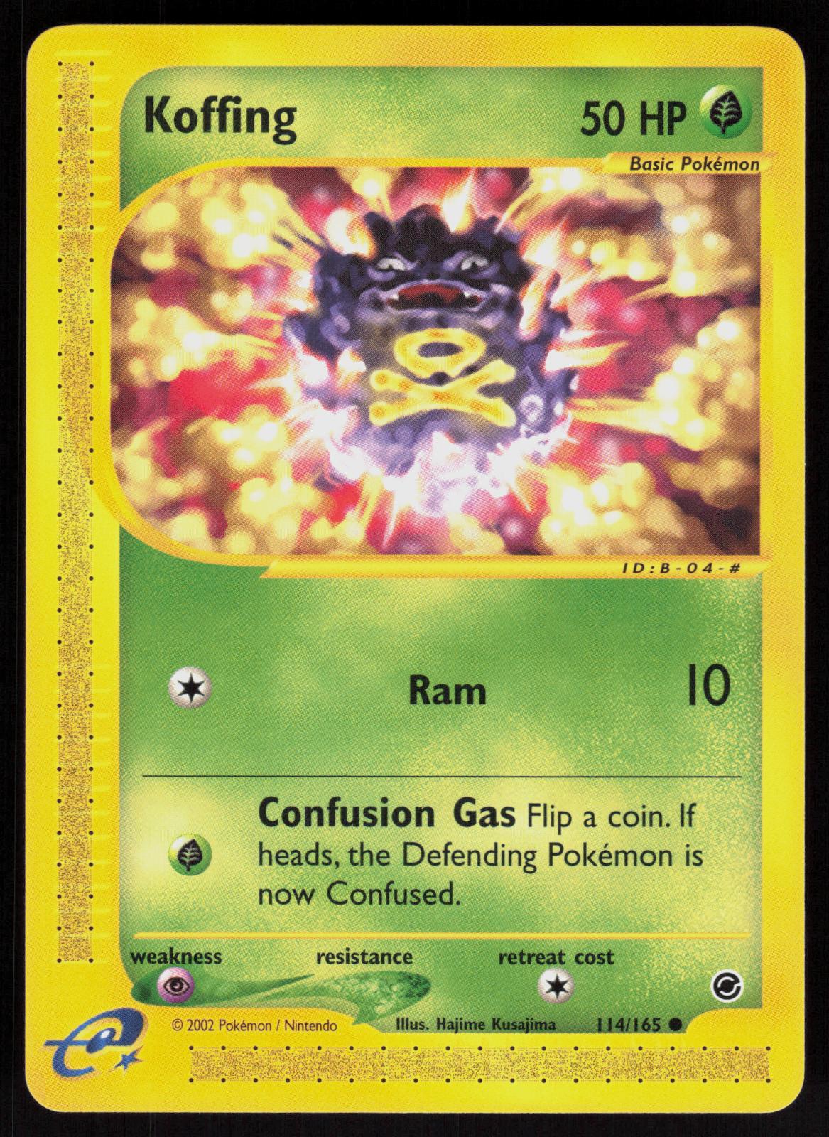 Pokemon Koffing 114/165 Expedition Base Set Common Near Mint