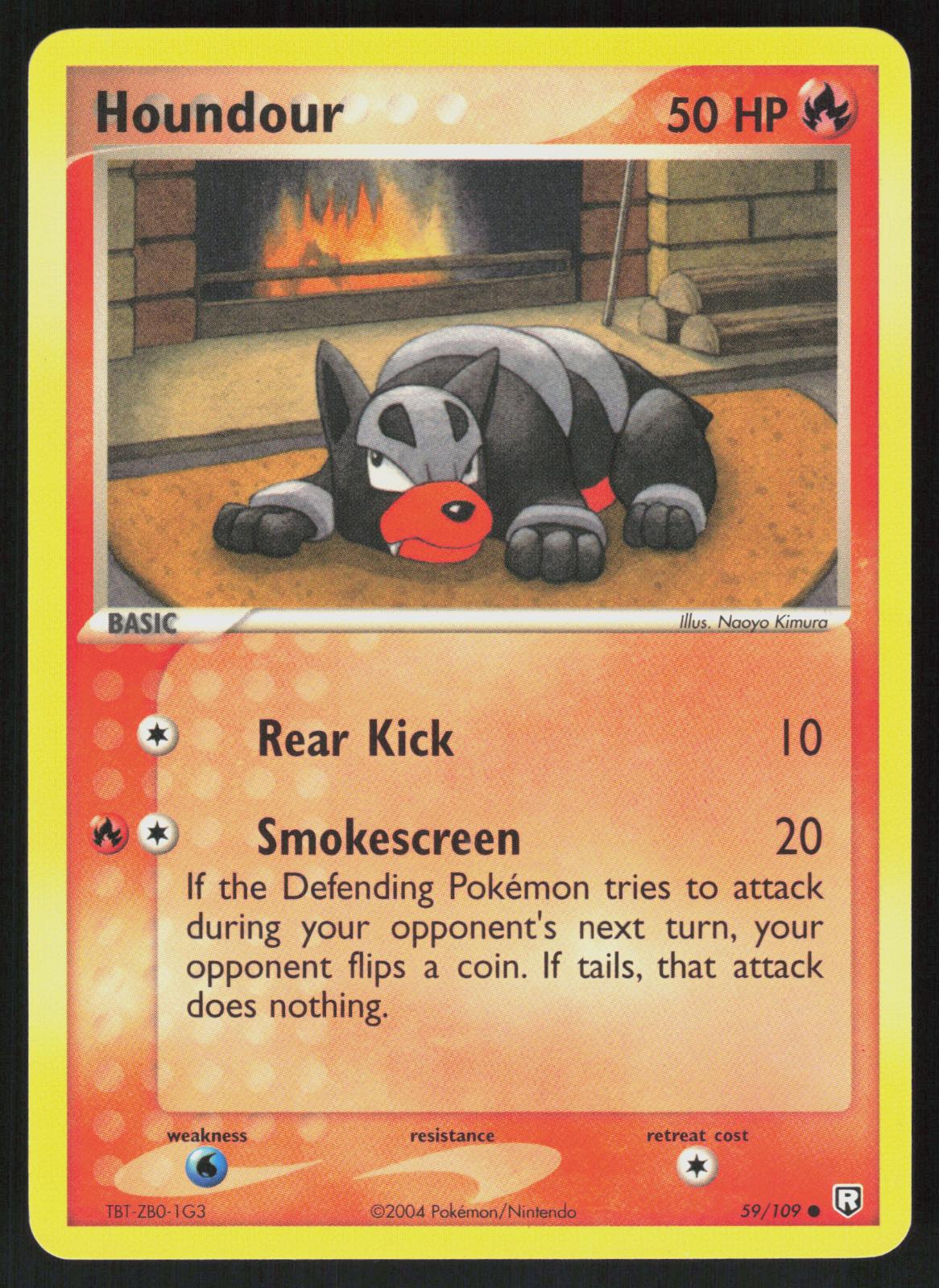 Pokemon Houndour 59/109 Team Rocket Returns Common Near Mint