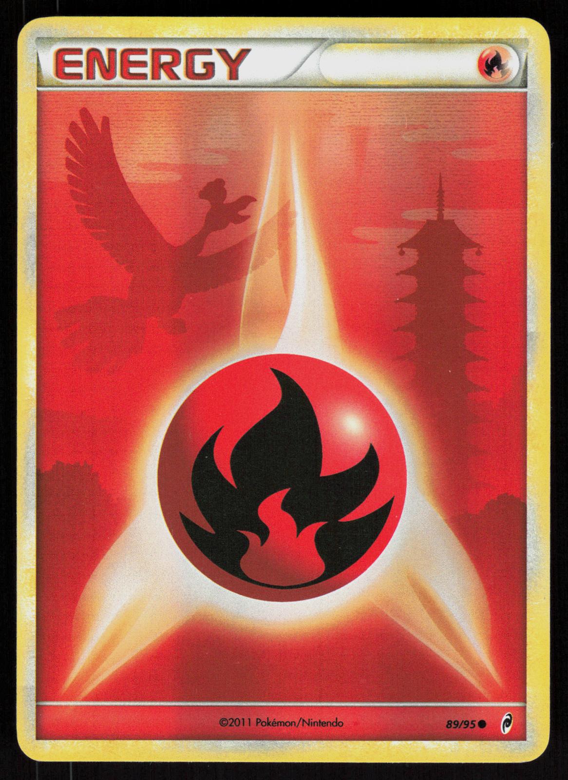 Pokemon Fire Energy Ho-Oh 89/95 Call of Legends Reverse Holo Lightly Played