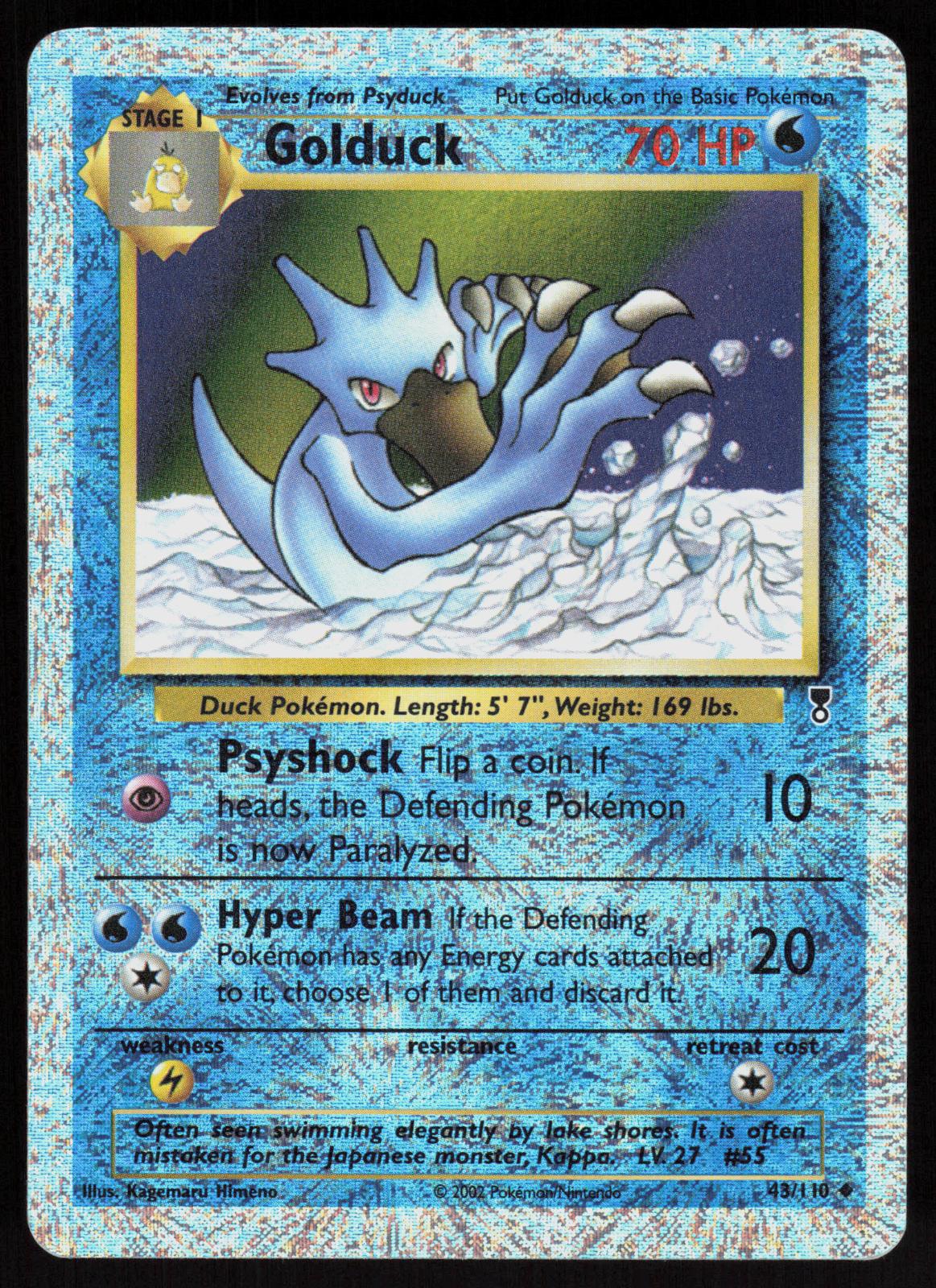 Pokemon Golduck 43/110 Legendary Collection Reverse Holo Moderately Played