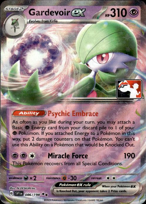 Pokemon Gardevoir ex 086/198 Prize Pack Series Cards Near Mint