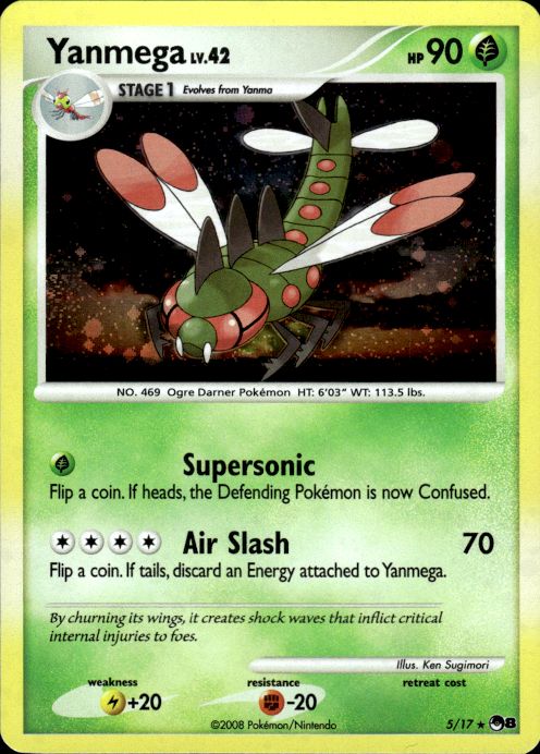 Pokemon Yanmega 5/17 POP Series 8 Holo Rare Near Mint