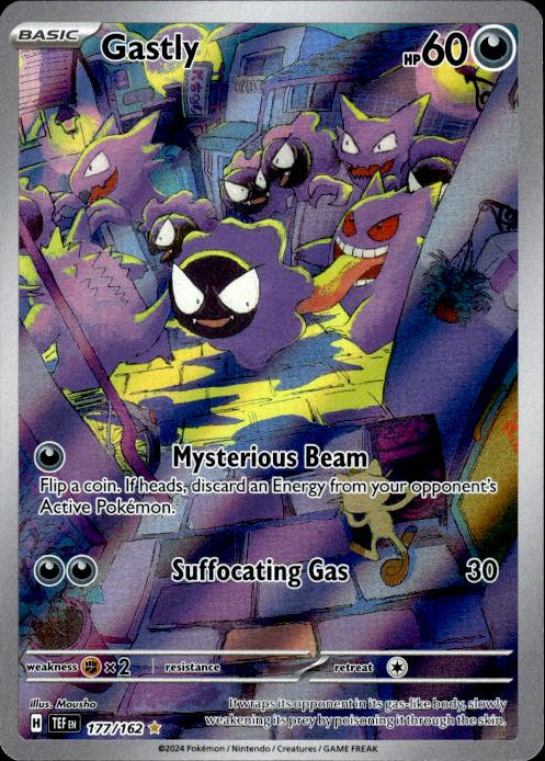 Pokemon Gastly 177/162 Temporal Forces Illustration Rare Near Mint