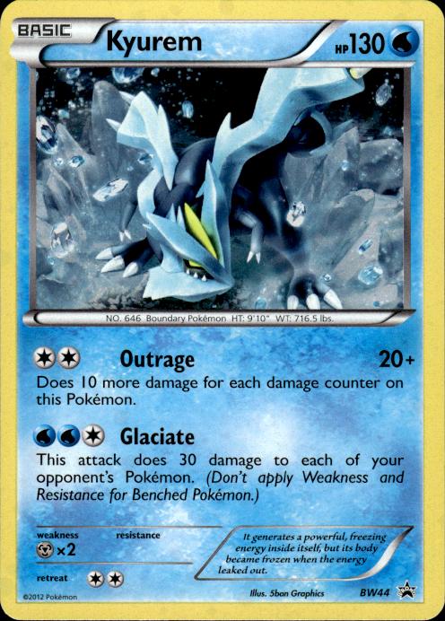 Pokemon Kyurem BW44 BW Black Star Promos Promo Lightly Played
