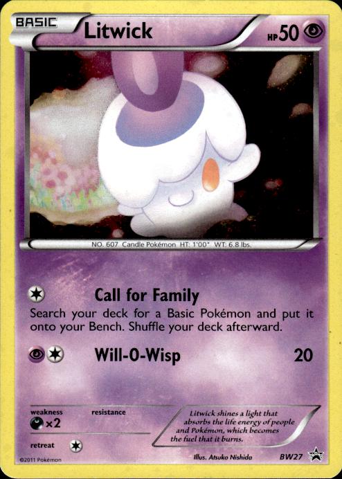 Pokemon Litwick BW27 BW Black Star Promos Promo Lightly Played