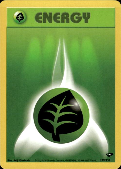 Pokemon Grass Energy 129/132 Gym Heroes Near Mint