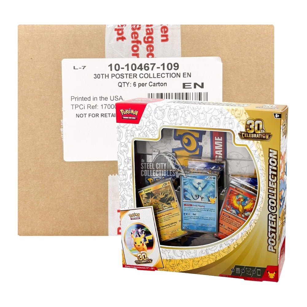 Pokemon - 30th Celebration - Poster Collection CASE - (6 Units) - 20% VAT