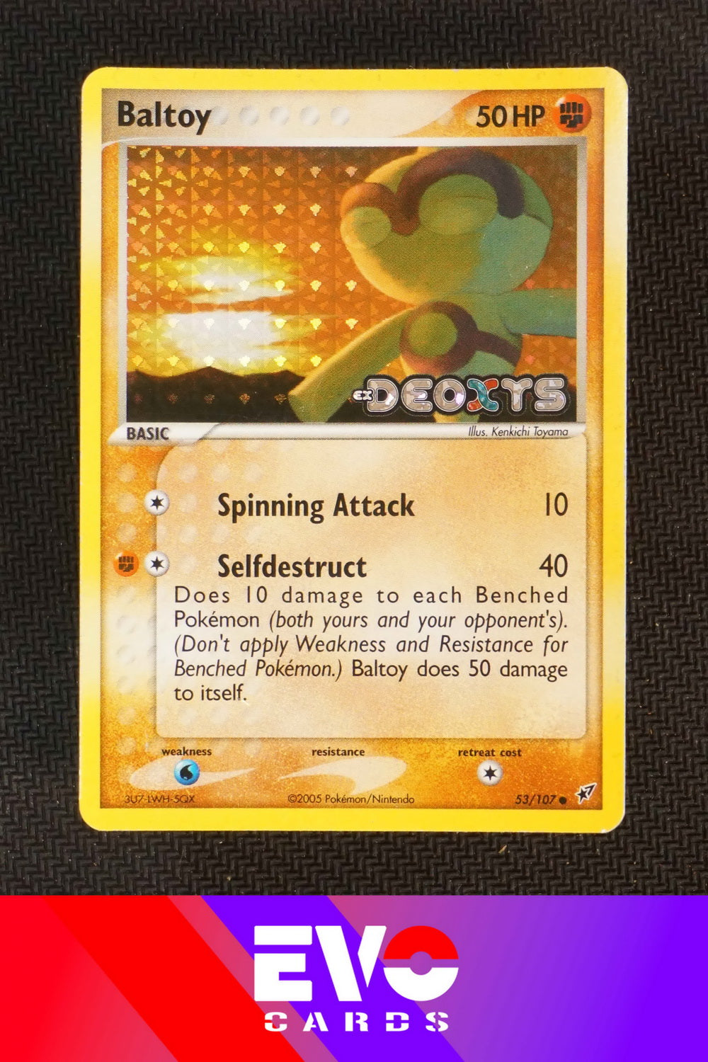 Pokemon Baltoy 53/107 Deoxys Common Reverse Holo Light Play