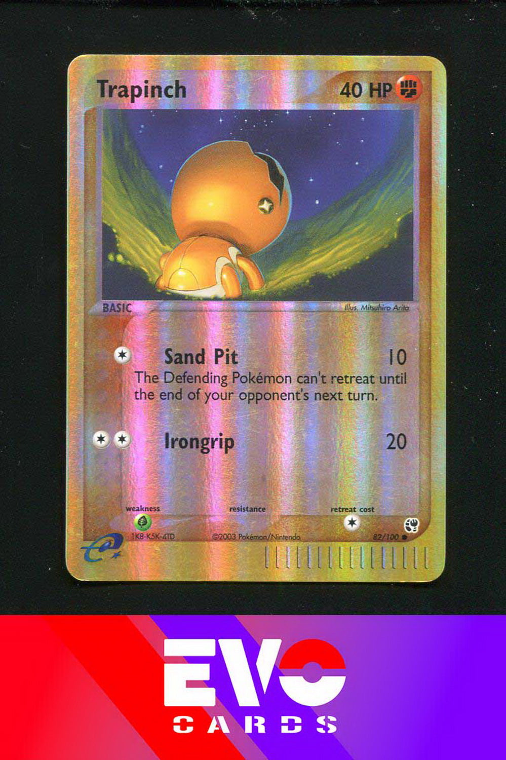 Trapinch 82/100 - ex Sandstorm - Reverse Holo - Excellent
