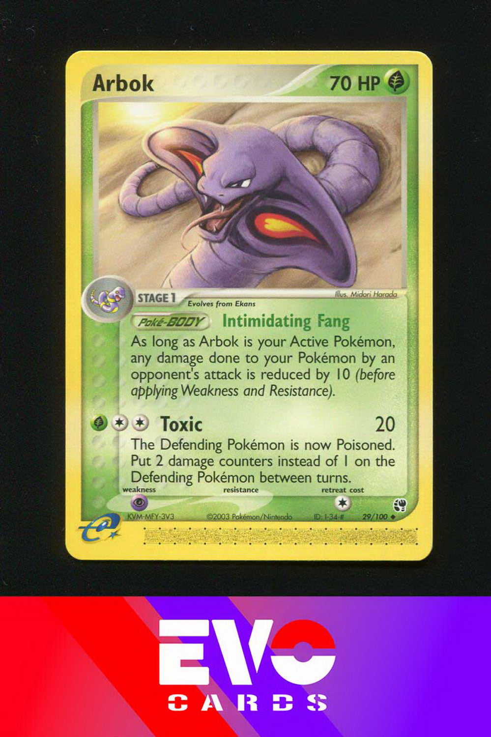 Arbok 29/100 - ex Sandstorm - Near Mint