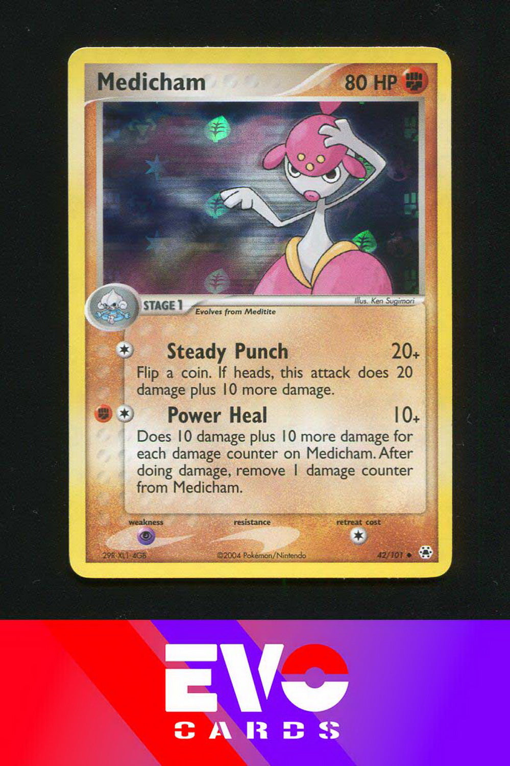 Medicham 42/101 - ex Hidden Legends - Reverse Holo - Near Mint