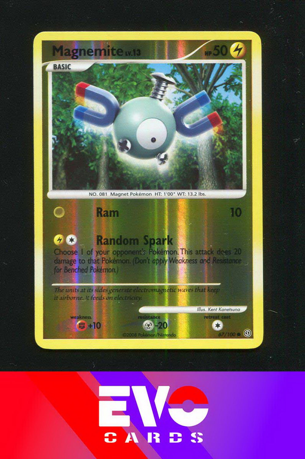 Magnemite 67/100 - Stormfront - Reverse Holo - Excellent