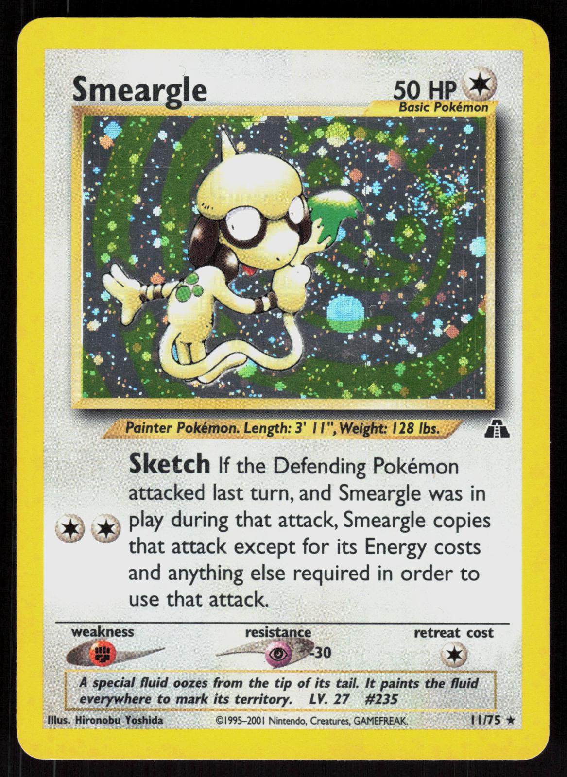 Pokemon Smeargle 11/75 Neo Discovery Rare Near Mint