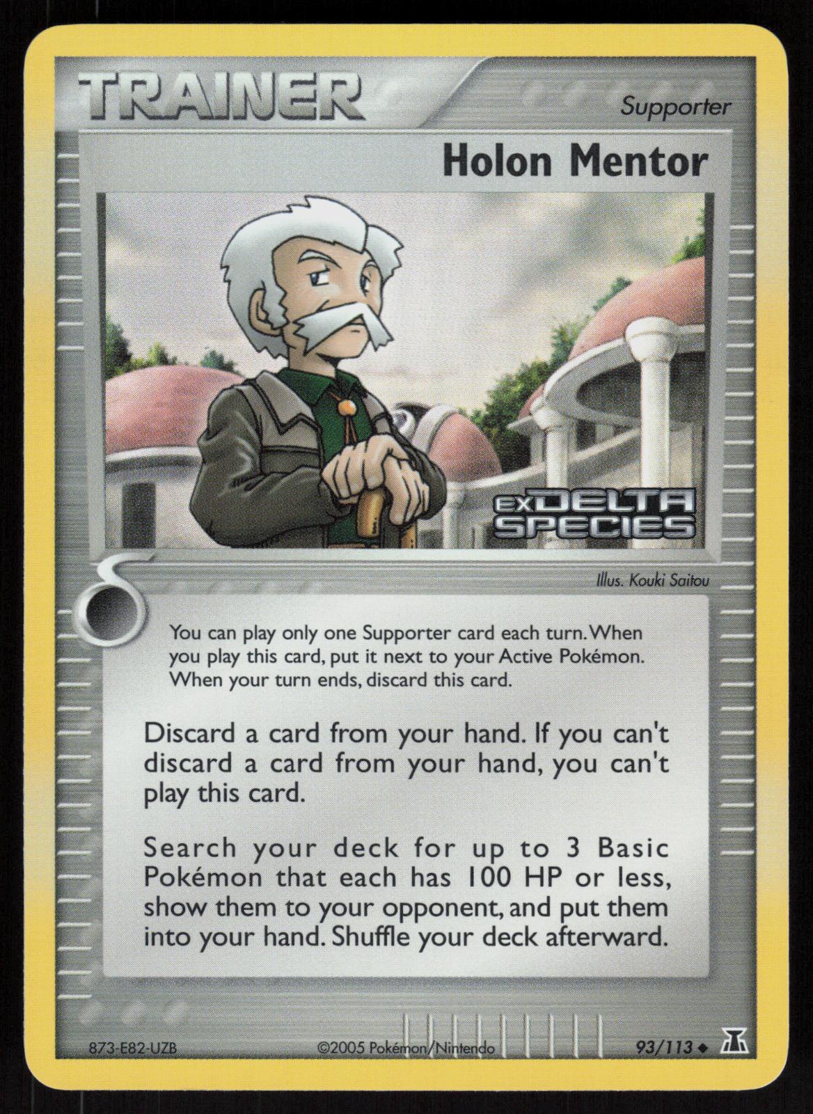 Pokemon Holon Mentor 93/113 Delta Species Uncommon Reverse Holo Near Mint