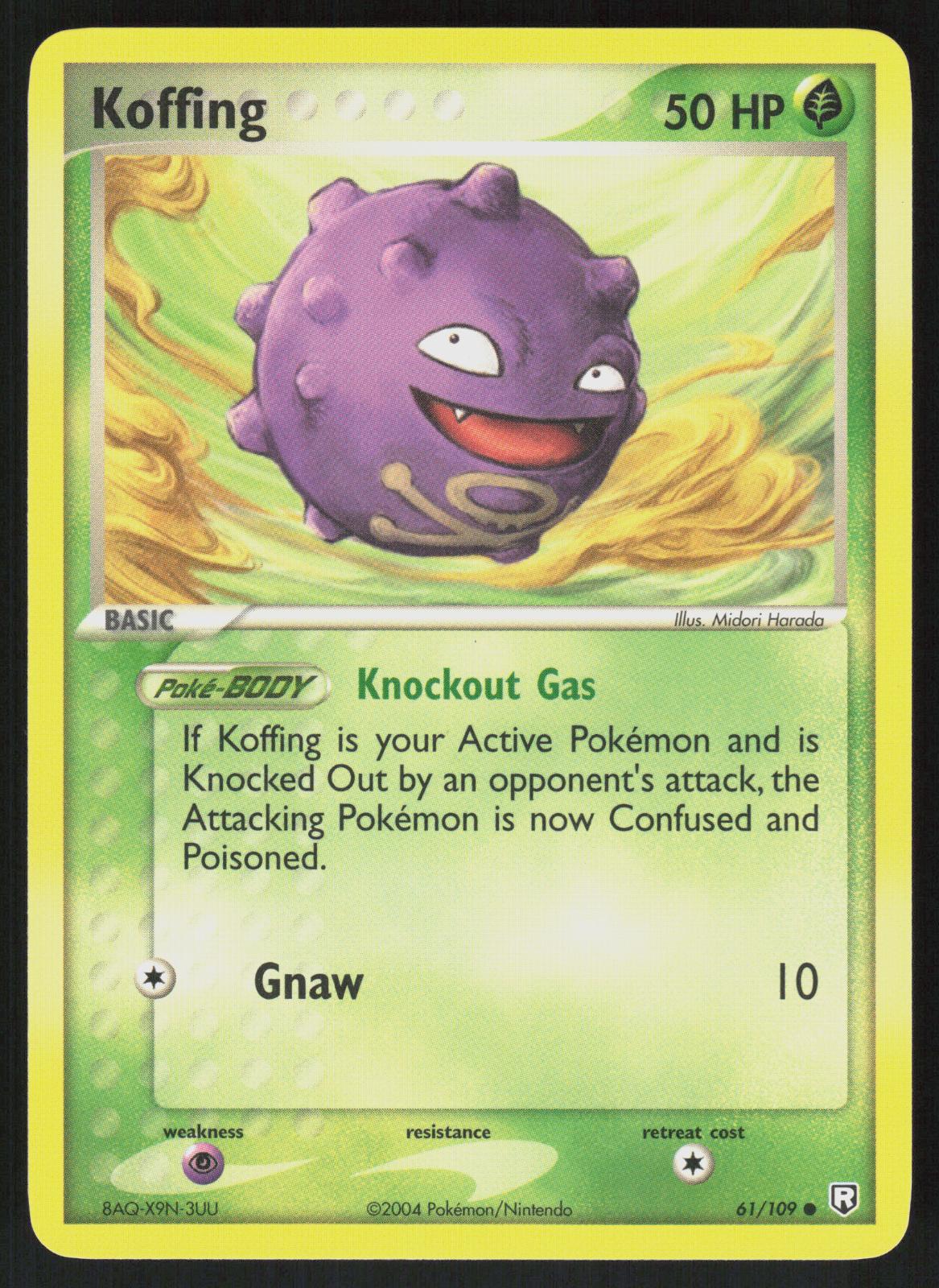 Pokemon Koffing 61/109 Team Rocket Returns Common Near Mint