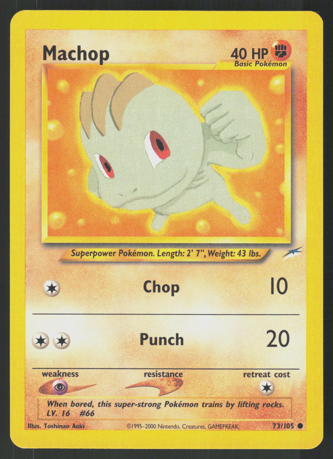 Pokemon Machop 73/105 Neo Destiny Common Near Mint