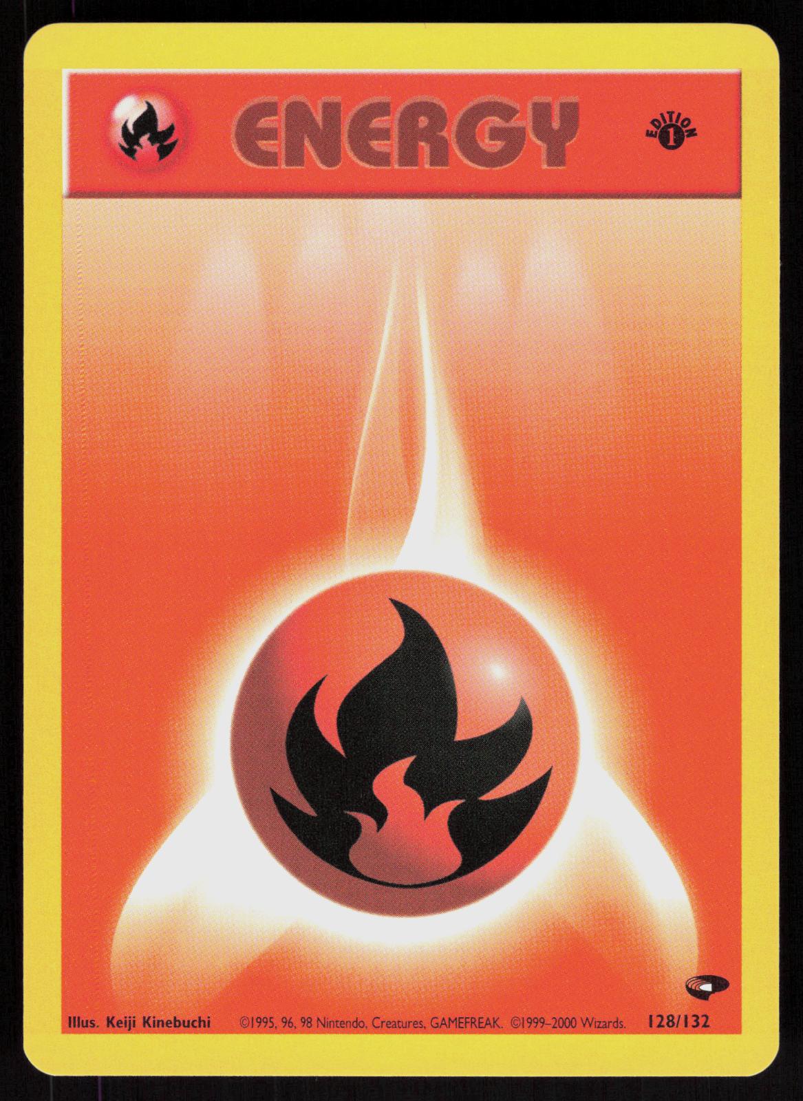 Pokemon Fire Energy 128/132 Gym Challenge 1st Edition Near Mint