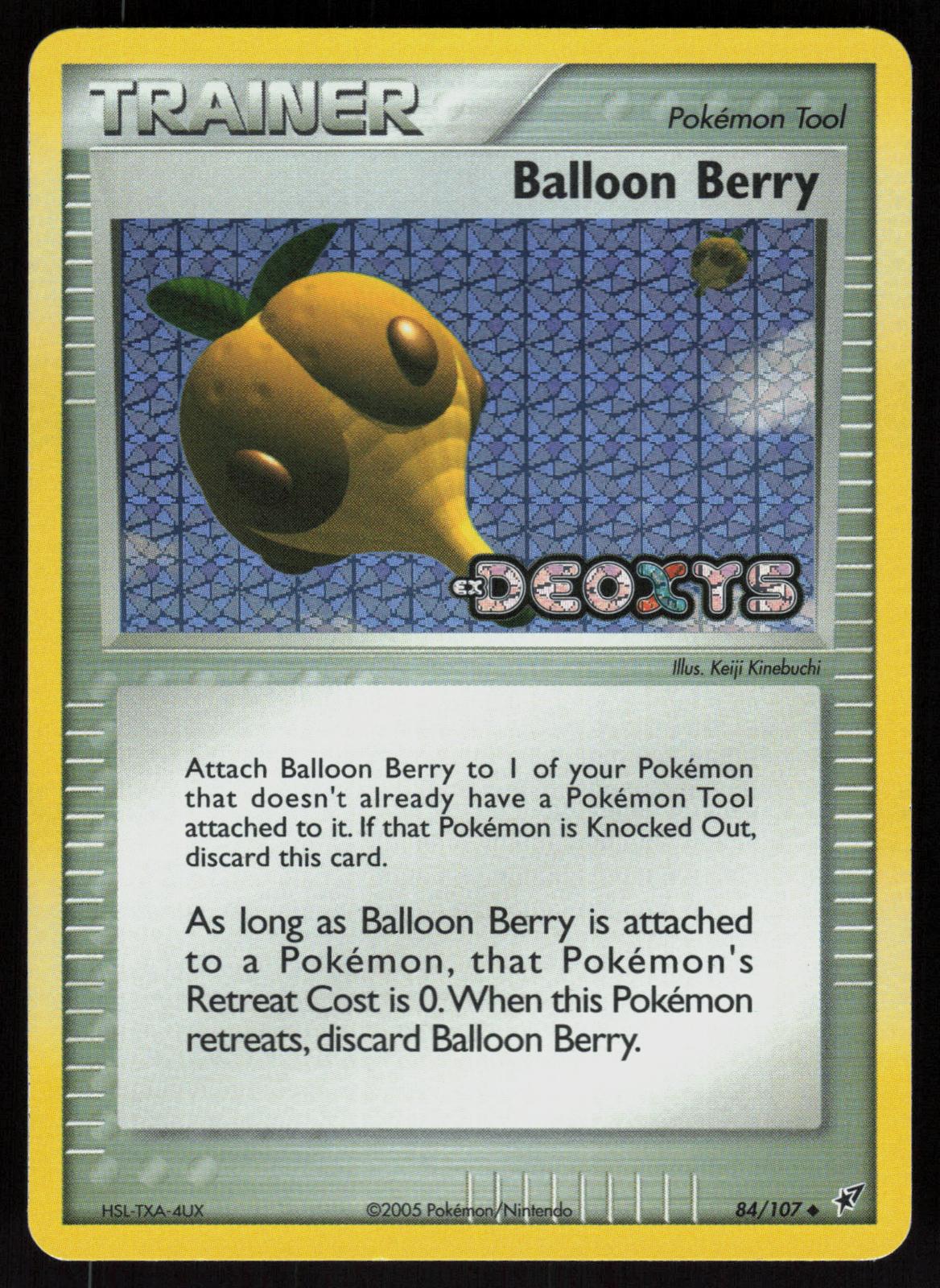 Pokemon Balloon Berry 84/107 Deoxys Uncommon Reverse Holo Near Mint