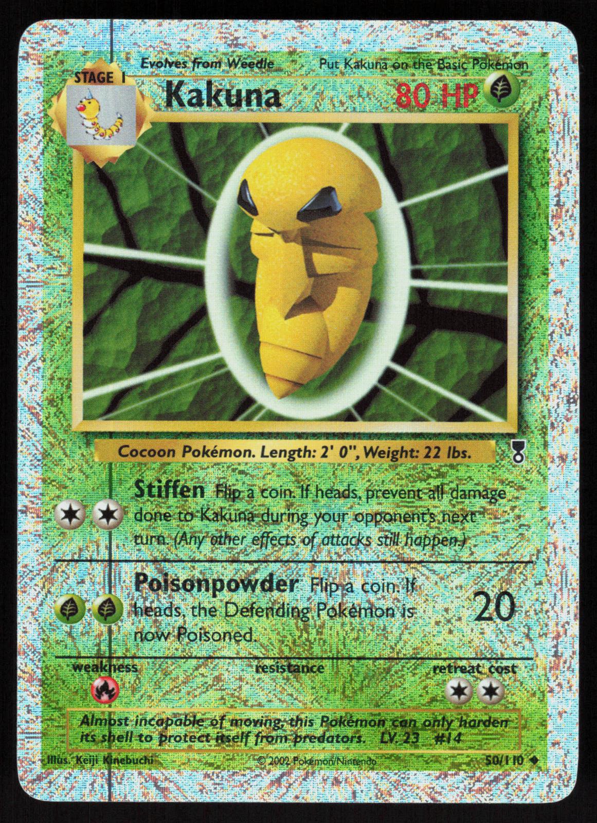 Pokemon Kakuna 50/110 Legendary Collection Uncommon Reverse Holo Near Mint
