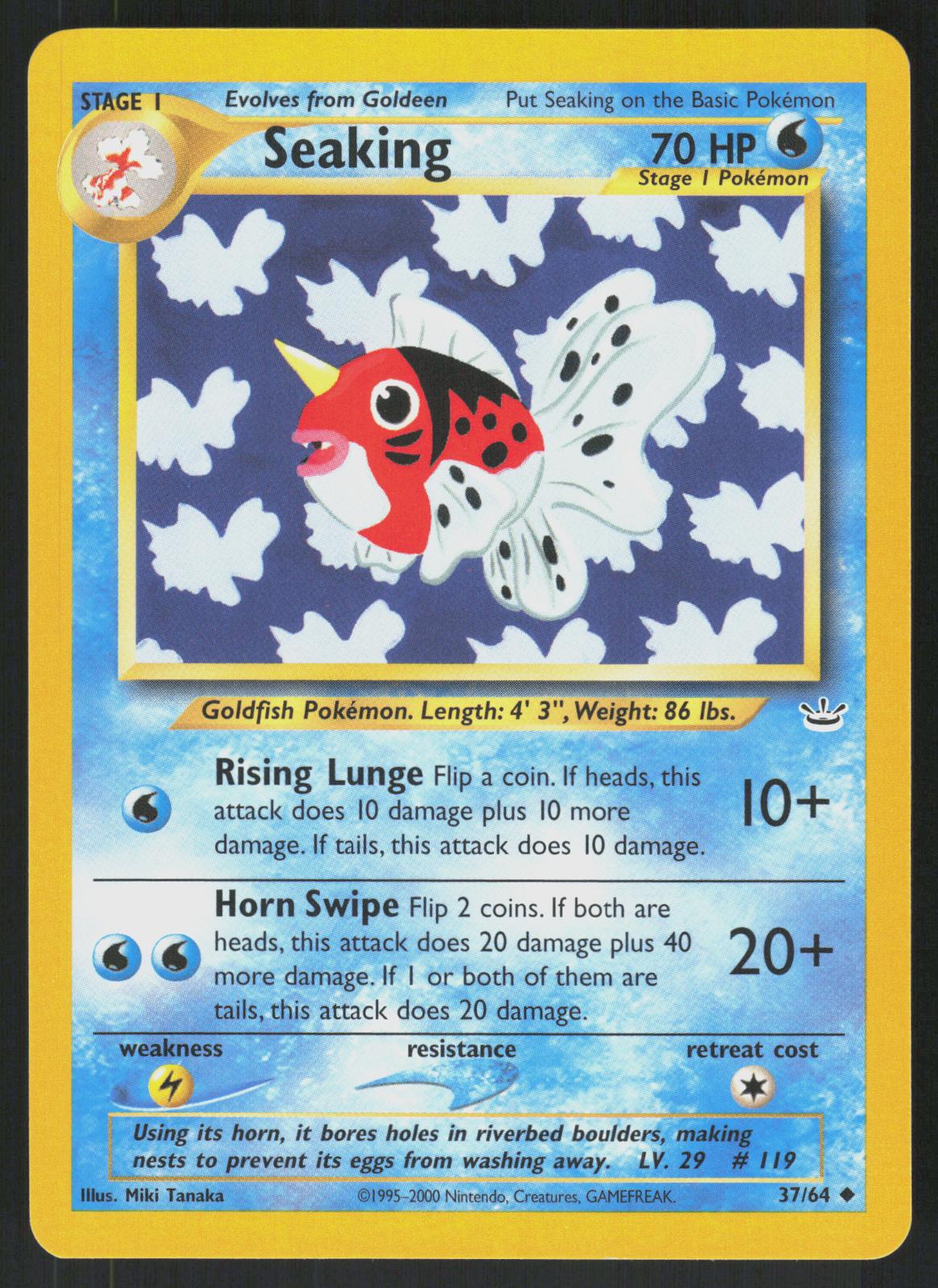 Pokemon Seaking 37/64 Neo Revelation Uncommon Near Mint